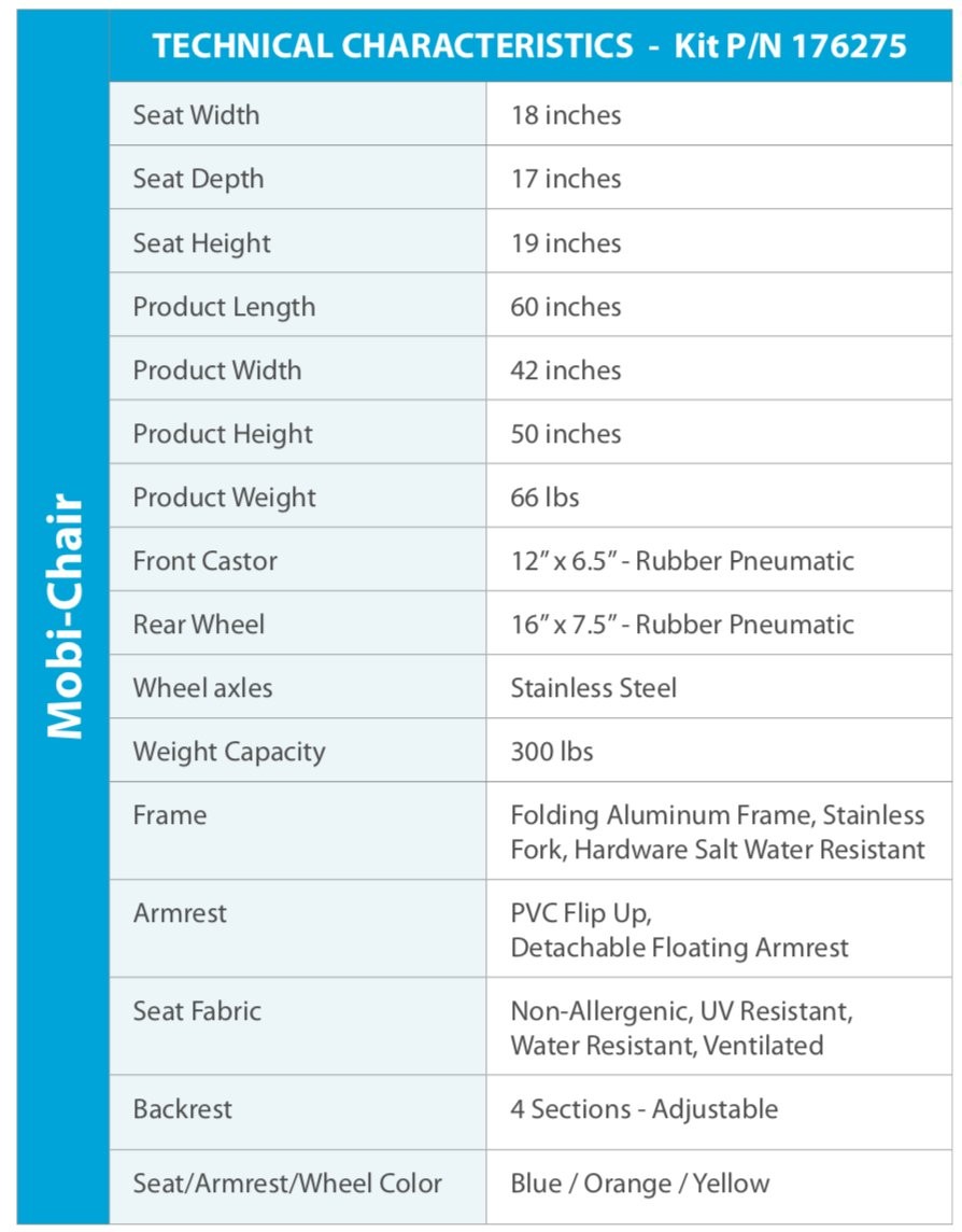 Mobi-Chair Floating Beach Chair