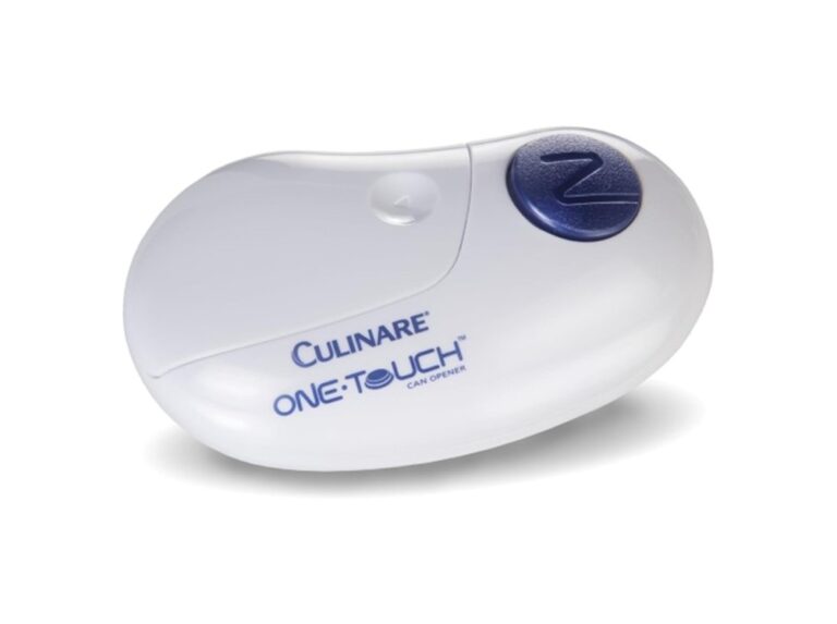 One touch can opener in white
